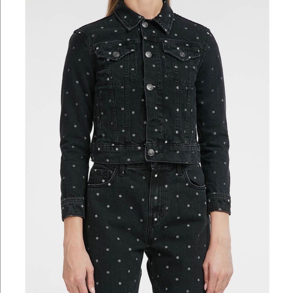 Size 26 current/Elliott polka dot jean & jacket
